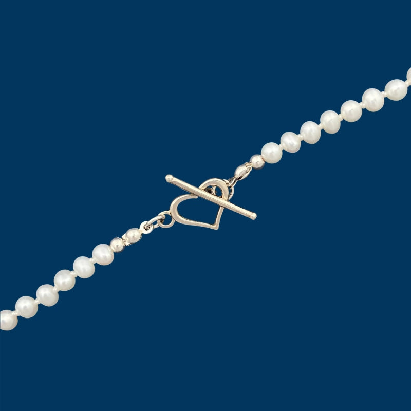 【GleamSea】Handmade Pearl Jewelry,Necklace 700N03,Gemstone & Knotted Pearl Necklace