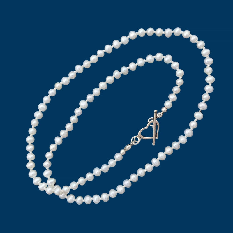 【GleamSea】Handmade Pearl Jewelry,Necklace 700N03,Gemstone & Knotted Pearl Necklace