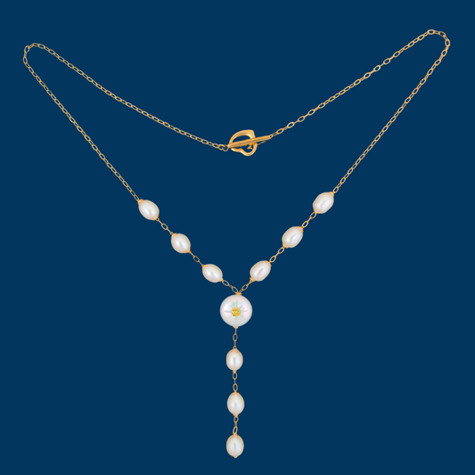 【Pearlglow Hex】Handmade Pearl Jewelry,Necklace 700N09,Gemstone & Pearl Necklace