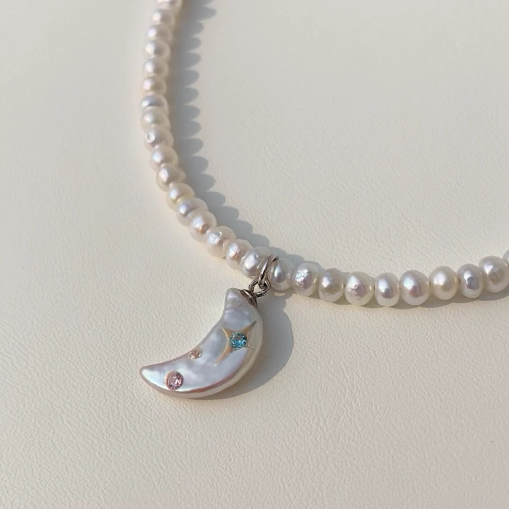 【GleamSea】Handmade Pearl Necklace 700N02,Gemstone & Pearl Necklace